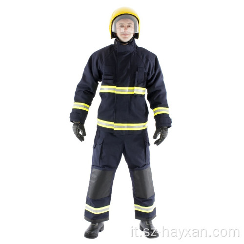 Uniforme da vigile del fuoco con indumenti da lavoro con nastro riflettente